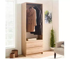 HomeStock Prosper 32 Wood Walk-in Closet with Two Drawers
