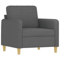vidaXL Sofa Chair Upholstered Single Sofa Armchair for Living Room Fabric - Dark Gray 23.6