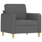 vidaXL Sofa Chair Upholstered Single Sofa Armchair for Living Room Fabric - Dark Gray 23.6