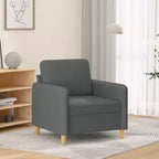 vidaXL Sofa Chair Upholstered Single Sofa Armchair for Living Room Fabric - Dark Gray 23.6