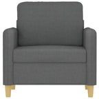 vidaXL Sofa Chair Upholstered Single Sofa Armchair for Living Room Fabric - Dark Gray 23.6