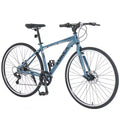 NAYSAYE Bicycle 7 Speed Hybrid Mountain Bike Aluminum Frame Double Disc Brake Bikes For Adults and Kids, 64.57*25.19*37.79