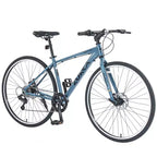 NAYSAYE Bicycle 7 Speed Hybrid Mountain Bike Aluminum Frame Double Disc Brake Bikes For Adults and Kids, 64.57*25.19*37.79