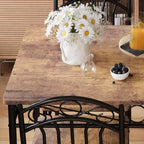 Set da Tavolo da Pranzo per Cucina Rustica, con 4 Sedie
