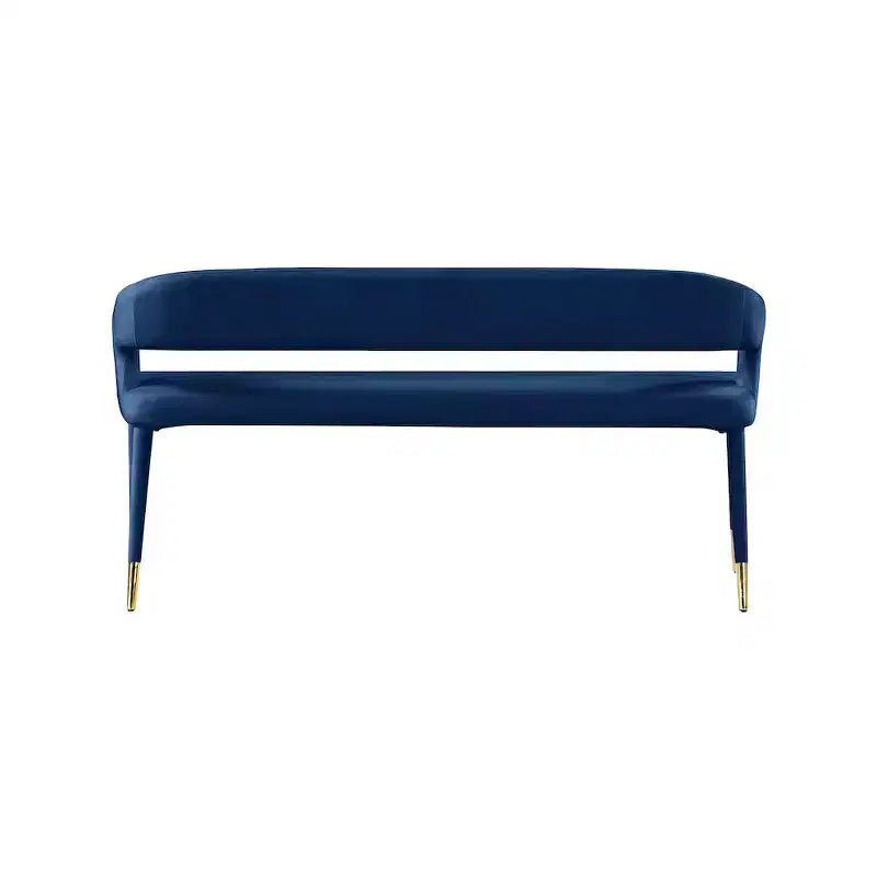 Meridian Furniture,Destiny Navy Velvet Bench