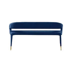 Meridian Furniture,Destiny Navy Velvet Bench