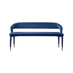 Meridian Furniture,Destiny Navy Velvet Bench