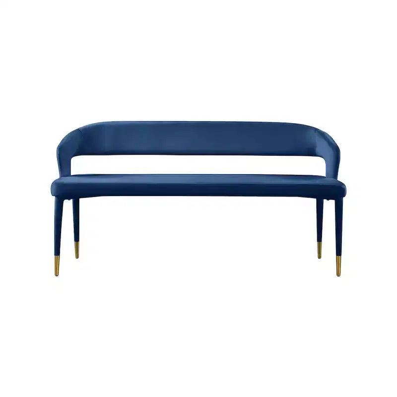Meridian Furniture,Destiny Navy Velvet Bench