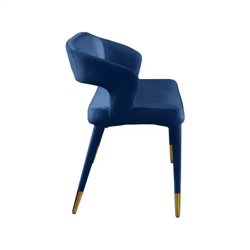 Meridian Furniture,Destiny Navy Velvet Bench