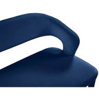 Meridian Furniture,Destiny Navy Velvet Bench