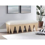 Meridian Furniture,Altair Velour Fur Fabric Bench