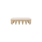 Meridian Furniture,Altair Velour Fur Fabric Bench