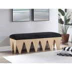 Meridian Furniture,Altair Velour Fur Fabric Bench