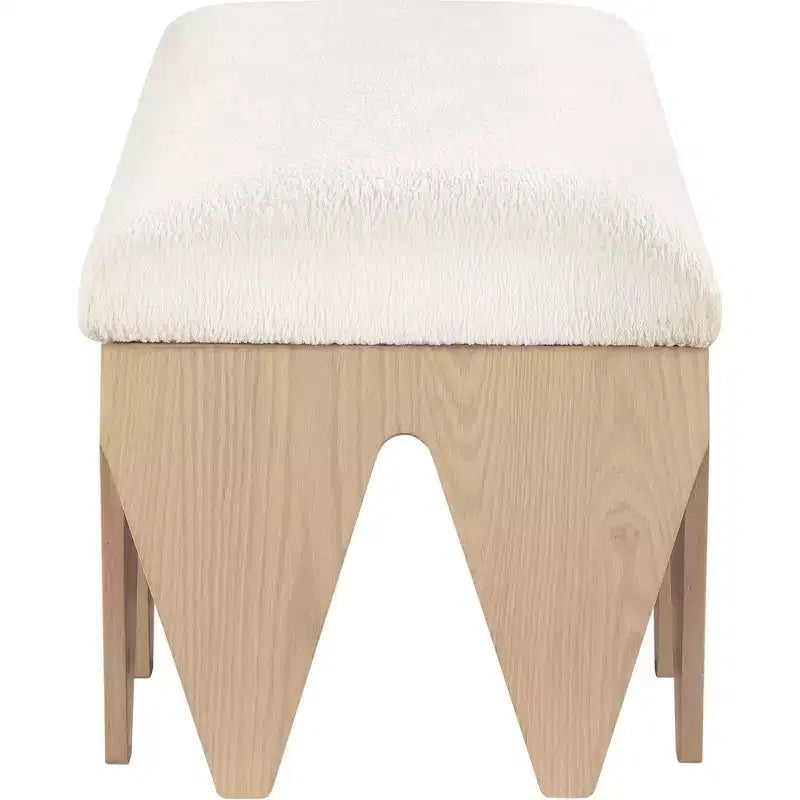 Meridian Furniture,Altair Velour Fur Fabric Bench