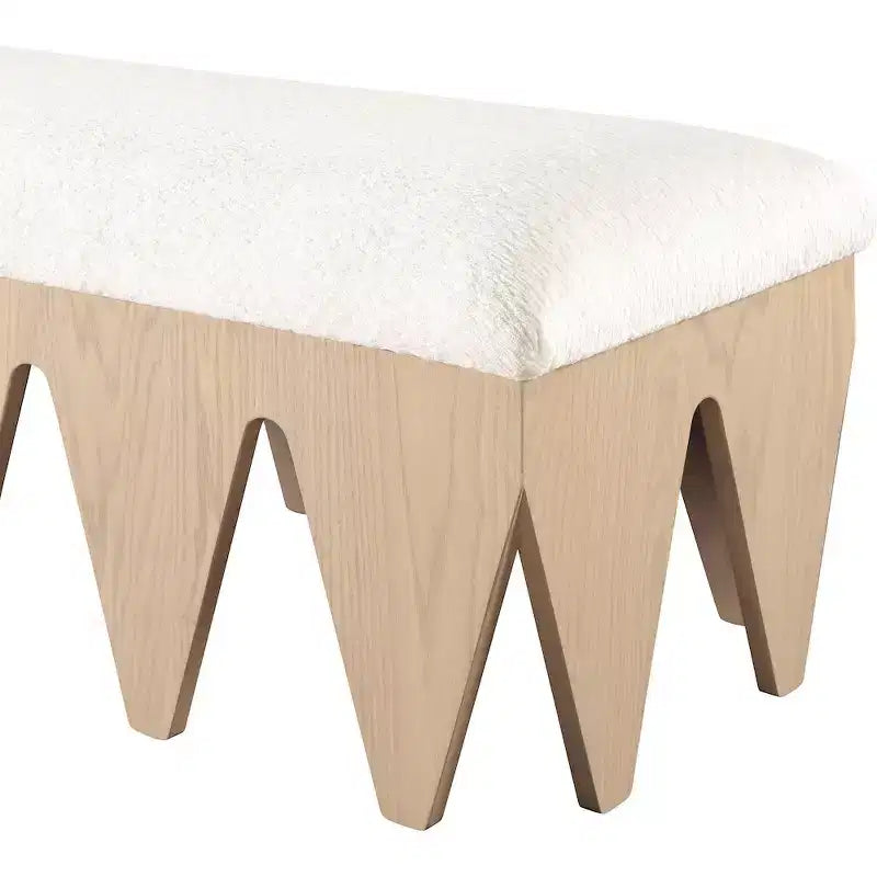 Meridian Furniture,Altair Velour Fur Fabric Bench