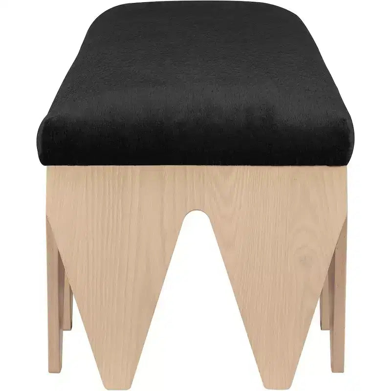 Meridian Furniture,Altair Velour Fur Fabric Bench