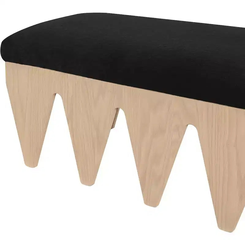Meridian Furniture,Altair Velour Fur Fabric Bench