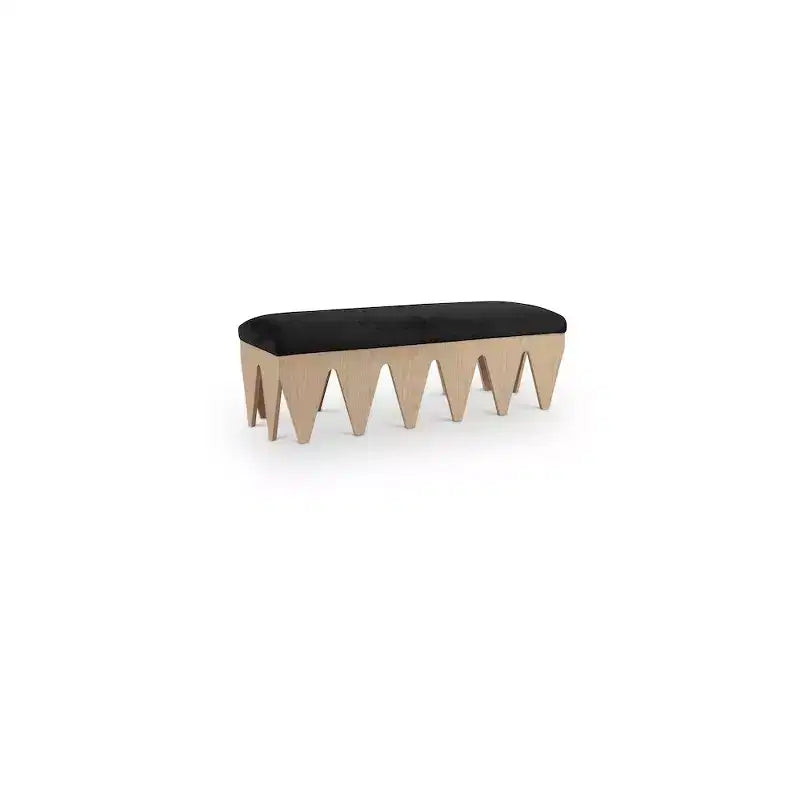 Meridian Furniture,Altair Velour Fur Fabric Bench