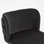 CLIHOME Set of 2 Swivel Barstools Adjusatble Seat Height With Gold-plating Base, Classic Velvet Upholstered Bar Stools