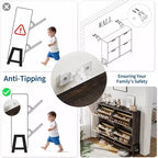 Scarpiera a 4 Cassetti a Ribalta, Organizer Porta Scarpe Stretto per Ingresso, Ripiani Regolabili, Antiribaltamento, Legno di Rovere, Stile Minimalista