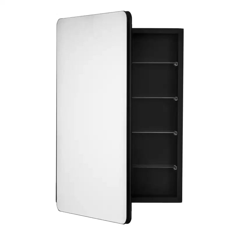 VEVOR Medicine Cabinet, 20 x 30 inch, Medicine Cabinet for Bathroom with Mirror, Aluminum Frame, 4-layer Adjustable Shelves, Black
