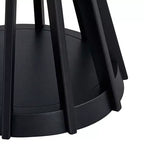 Okak Modern Round Dining Table 47 Wooden Dining Table for 4 Persons with Sturdy Pedestal for Home, Kitchen
