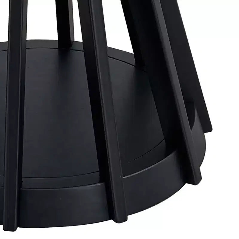 Okak Modern Round Dining Table 47 Wooden Dining Table for 4 Persons with Sturdy Pedestal for Home, Kitchen