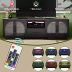 Mobile TV SOLACE FURNITURE 70 per TV da 80, Centro di intrattenimento con luci LED e ante in vetro ad arco