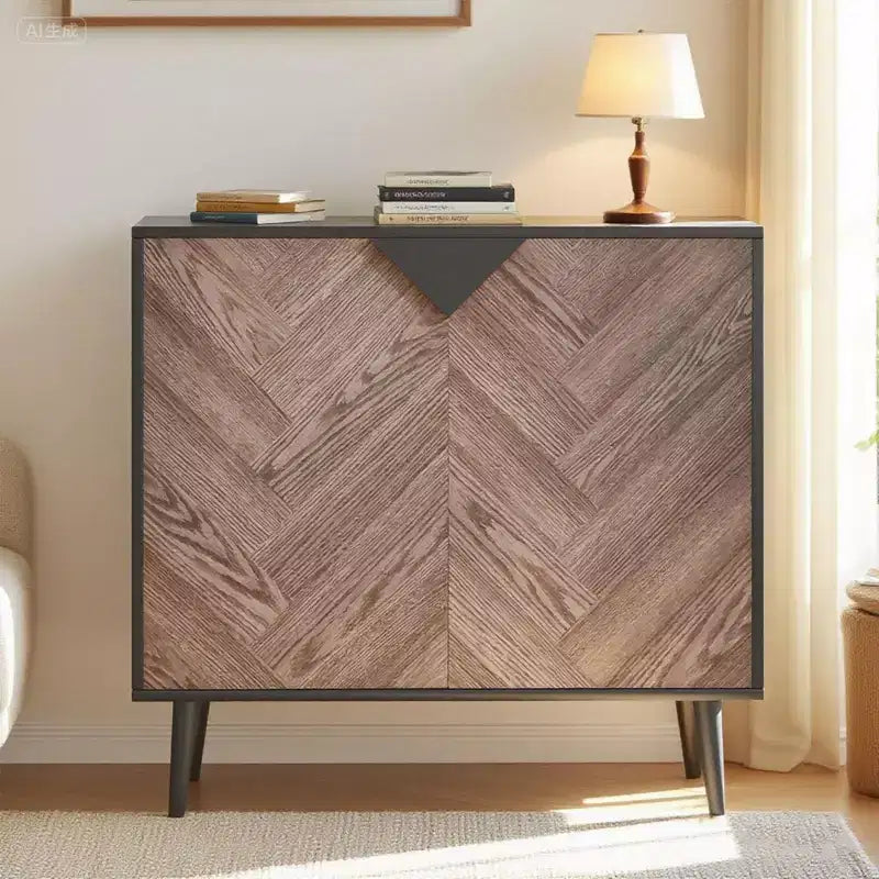 Modern Storage Free Standing Accent Cabinet, Buffet Cabinet with Doors, Wood Finish Sideboard Buffet with Storage