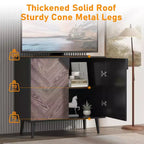 Modern Storage Free Standing Accent Cabinet, Buffet Cabinet with Doors, Wood Finish Sideboard Buffet with Storage