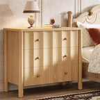 Lantine 31.5-Inch 3-Drawer Nightstand, Modern Large Night Stand, Oversized Bedside Table, End Table for Bedroom, Living Room