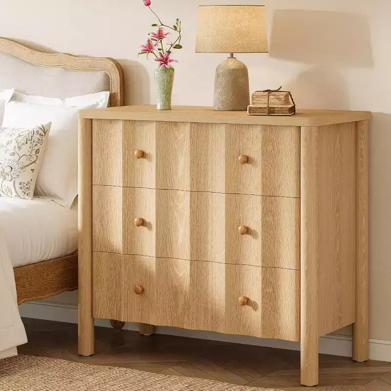 Lantine 31.5-Inch 3-Drawer Nightstand, Modern Large Night Stand, Oversized Bedside Table, End Table for Bedroom, Living Room
