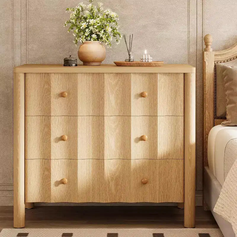 Lantine 31.5-Inch 3-Drawer Nightstand, Modern Large Night Stand, Oversized Bedside Table, End Table for Bedroom, Living Room