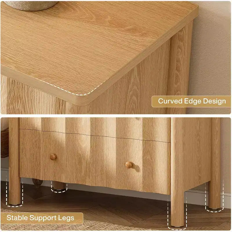 Lantine 31.5-Inch 3-Drawer Nightstand, Modern Large Night Stand, Oversized Bedside Table, End Table for Bedroom, Living Room