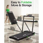 Akluer 2-in-1 Walking Pad Treadmill with Incline, 2.5 HP Under Desk Treadmill with Remote, Folding Compact Treadmill for Home Office with LED Display