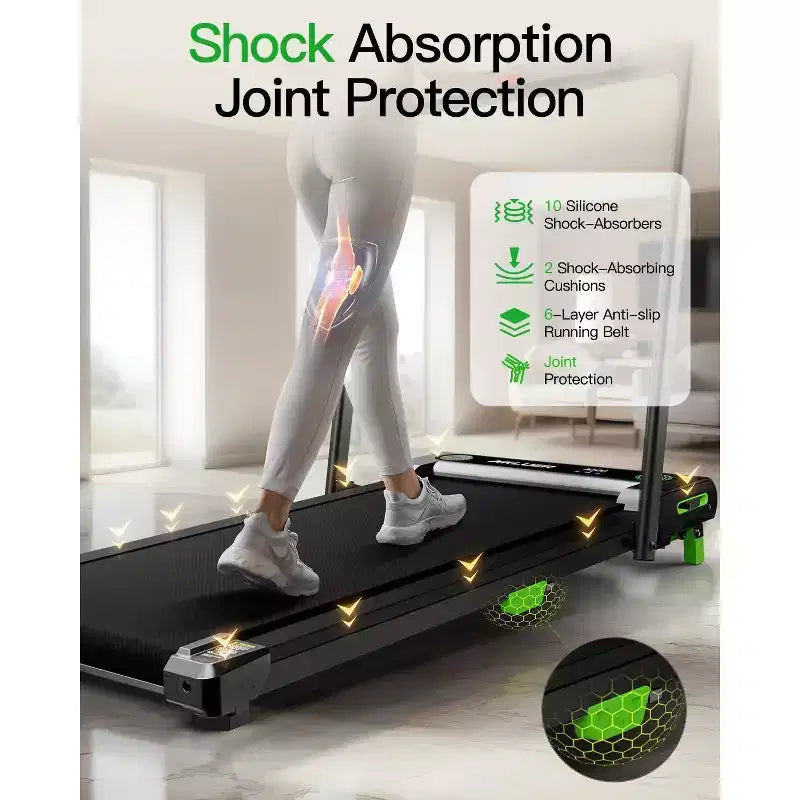 Akluer 2-in-1 Walking Pad Treadmill with Incline, 2.5 HP Under Desk Treadmill with Remote, Folding Compact Treadmill for Home Office with LED Display