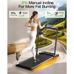 Akluer 2-in-1 Walking Pad Treadmill with Incline, 2.5 HP Under Desk Treadmill with Remote, Folding Compact Treadmill for Home Office with LED Display
