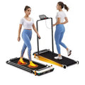Akluer Walking Pad with Incline, 2-in-1 Under Desk Treadmill and Foot Massager, Quiet 2.5HP Treadmill with Armrest, LED Display Remote for Home Office
