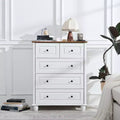 MAYEERTY Storage Cabinet with Deep Space 5 Drawers for Living Room Hallway White