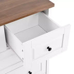 MAYEERTY Storage Cabinet with Deep Space 5 Drawers for Living Room Hallway White