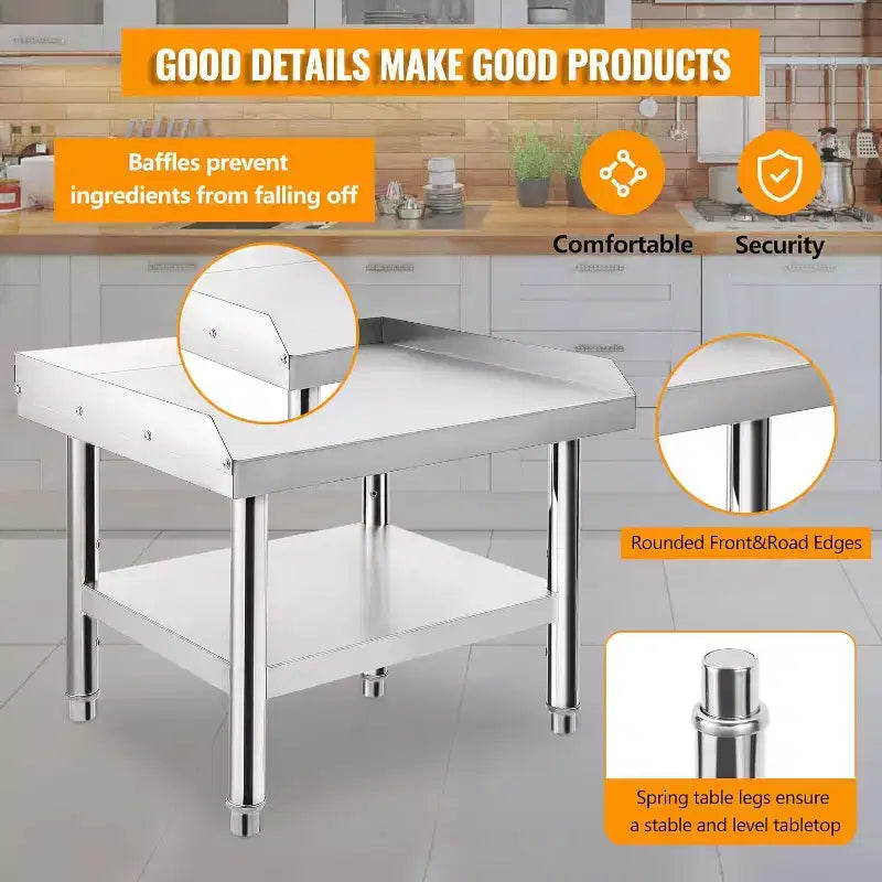 Acekool 48 Supporto Commerciale per Griglia Tavolo in Acciaio Inossidabile Resistente con Ripiani Regolabili per Cucine e Barbecue