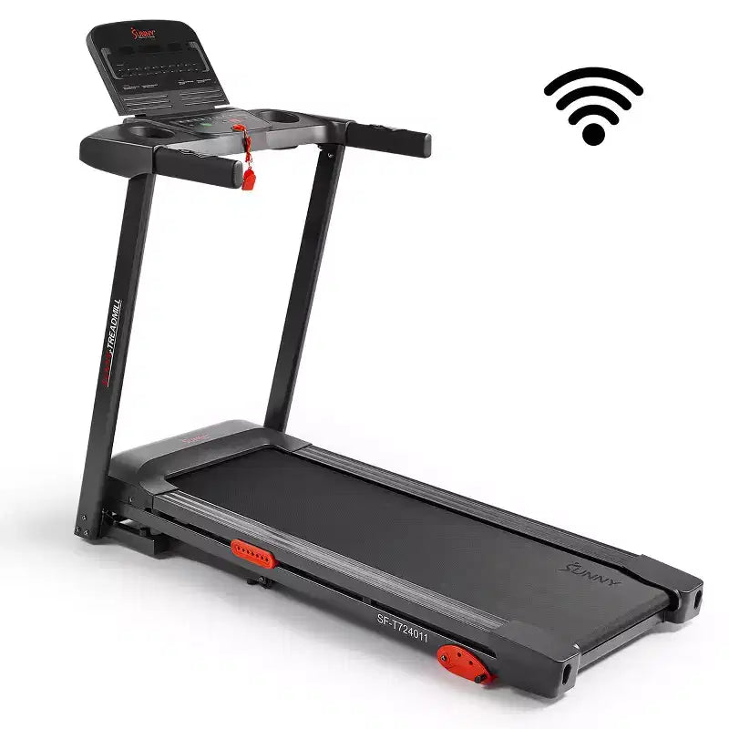 Sunny Health & Fitness Active 300 Smart Treadmill with Wi-Fi, 3Level Manual Incline, Shock Absorption & SunnyFit App Connectivity
