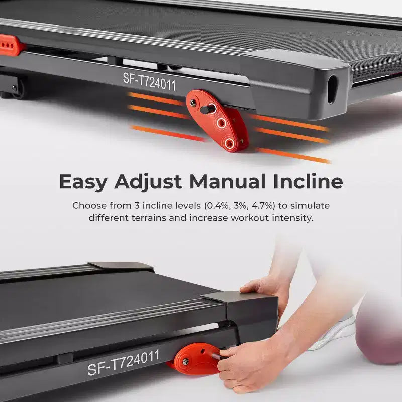 Sunny Health & Fitness Active 300 Smart Treadmill with Wi-Fi, 3Level Manual Incline, Shock Absorption & SunnyFit App Connectivity