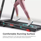 Sunny Health & Fitness Active 300 Smart Treadmill with Wi-Fi, 3Level Manual Incline, Shock Absorption & SunnyFit App Connectivity