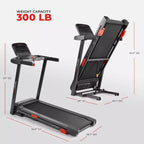 Sunny Health & Fitness Active 300 Smart Treadmill with Wi-Fi, 3Level Manual Incline, Shock Absorption & SunnyFit App Connectivity