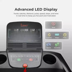 Sunny Health & Fitness Active 300 Smart Treadmill with Wi-Fi, 3Level Manual Incline, Shock Absorption & SunnyFit App Connectivity