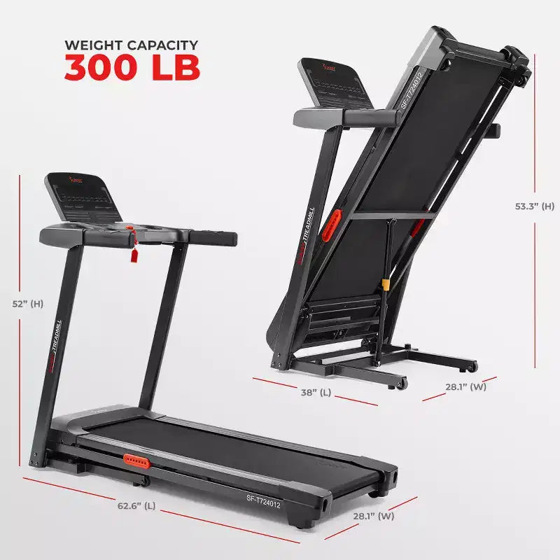 Sunny Health & Fitness Active 400 Smart AutoIncline Treadmill with WiFi, Bluetooth, 15 Incline Levels & ShockAbsorbing Running Deck