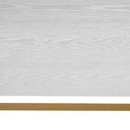 2 Layer X Side Frame Wooden Iron Frame 78.2*35.1*76.2cm White Panel Gold Frame Porch Storage Porch Table