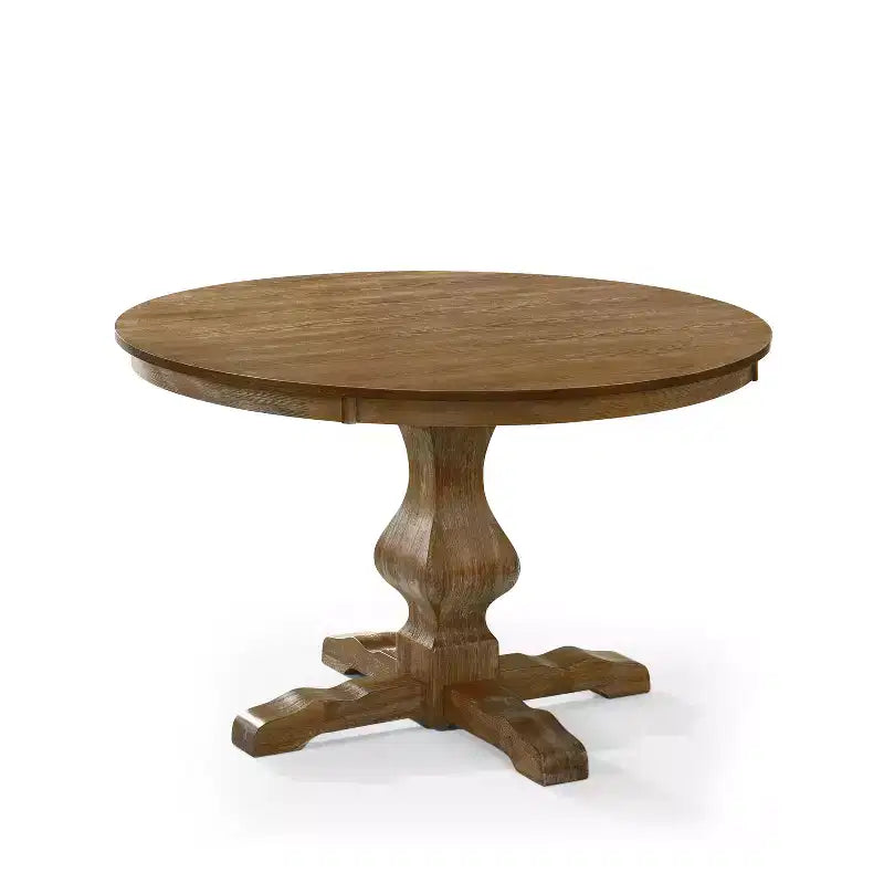 Christopher Knight Home Remuda Set da pranzo circolare a 5 pezzi in legno e canna con rivestimento in tessuto stile country francese