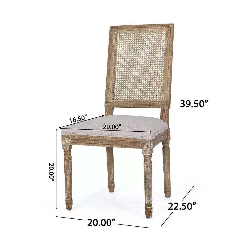 Christopher Knight Home Remuda Set da pranzo circolare a 5 pezzi in legno e canna con rivestimento in tessuto stile country francese